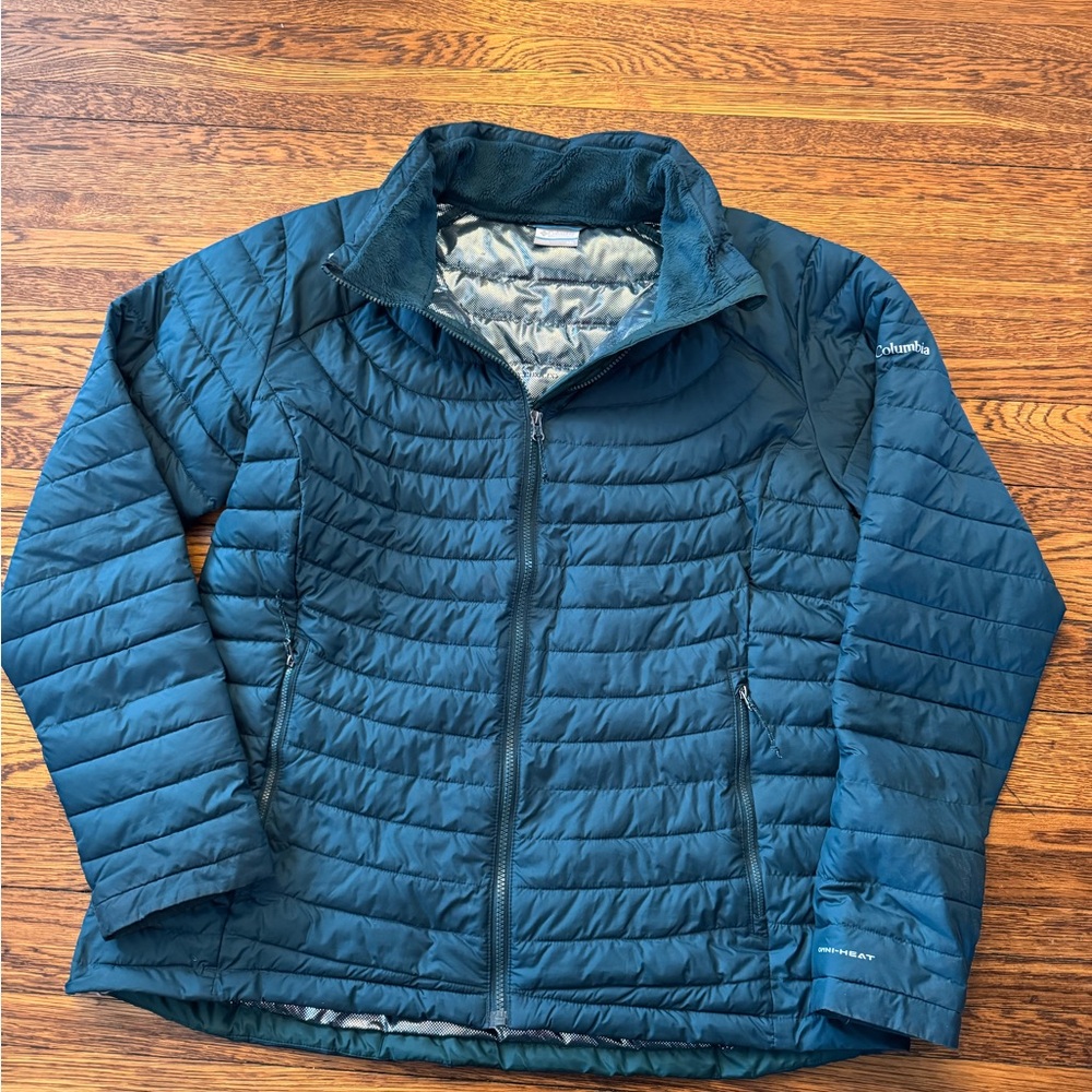 Columbia Womens Powder Lite Dark Seas Omni Heat Jacket Size XXL (LIKE NEW) - Picture 5 of 10
